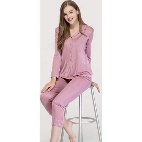 Autumn new pure silk pajamas womens thin long sleeve loose large mulberry silk knitting two piece home clothes 9090
