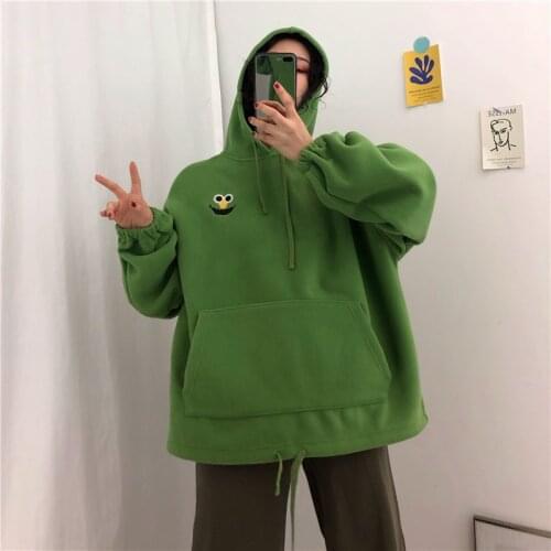 Plus Velvet Thick Winter Vintage Hoodies Women Aesthetic Couple Pullover Clothes Plus Size Pullover Sweatshirt Ropa Mujer Bts