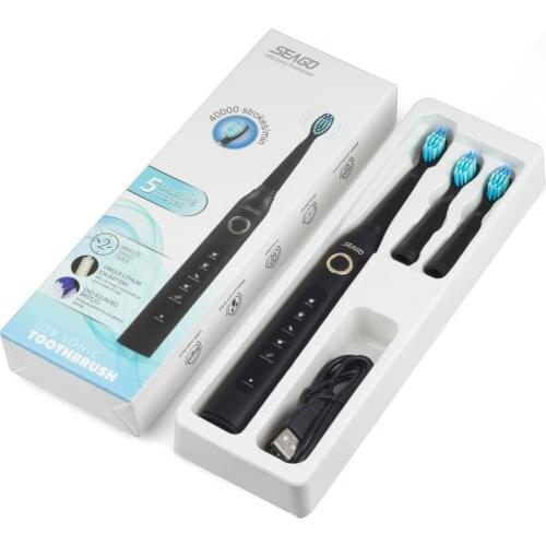 Seago SG-507 Electric Toothbrush Smart Timer Sonic Brush USB Rechargeable Waterproof Tooth Brush for Adult