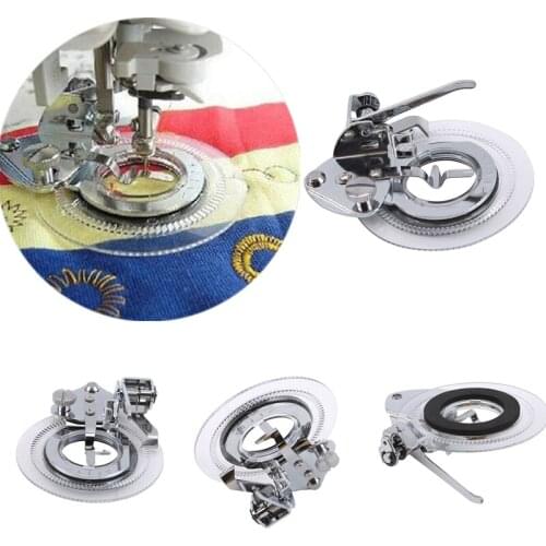 Sewing Machine Presser Foot Silver Home Multifunctional Disc Embroidery Presser Foot Sewing Machine Accessories
