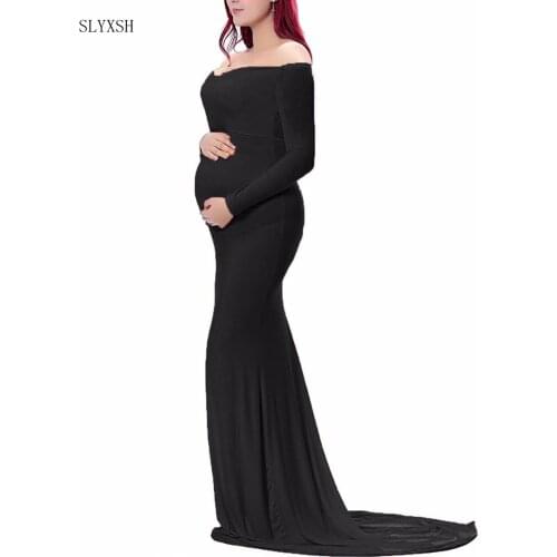 SLYXSH New Women Dress Maternity Photography Props Pregnancy Clothes Maternity Dresses For Pregnant Photo Pregnant women dress