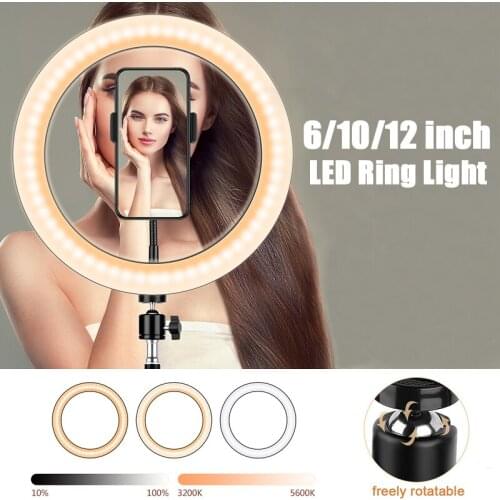 LED Selfie Ring Light Round Dimmable Photography Fill Lamp Phone remote control light For Youtube Tik Tok Live studio Fill Lamp