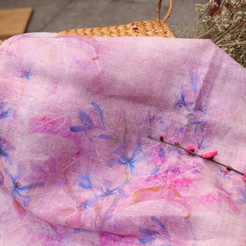 ZDX High Quality Natural Pure Ramie Linens Cloth Fabric Summer Thin Chinese Style Robe Dress Tissu Diy Sewing