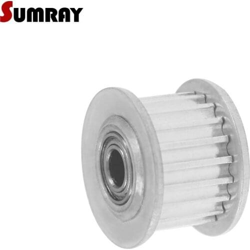 SUMRAY MXL 24T Idler Timing Pulley 3/4/5/6mm Bore Aluminum Pulley With Bearing 7/11mm CNC Belt Pulley For 3D Printer Parts 1PC