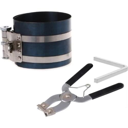 1 Set Ratchet Style Piston Ring Compressor and Piston Ring Installer Pliers Remover Expander Engine Tool
