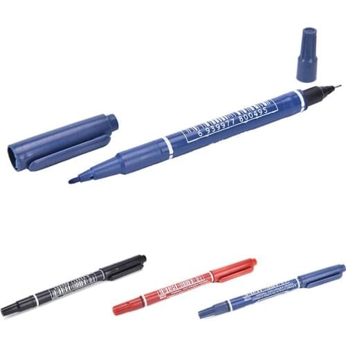 1 Pcs Permanent Marker Pens With Double Tips Oily Marker Pen Twin Tips Doubled Headed Hook Line For CD DVD Media Disc