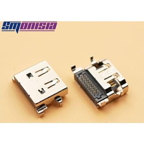 Smonisia 100PCS HDMI-compatible 19Pin Female Connectors for Lotes HDMI-compatible anti-mouth 19Pin HD interface Jack