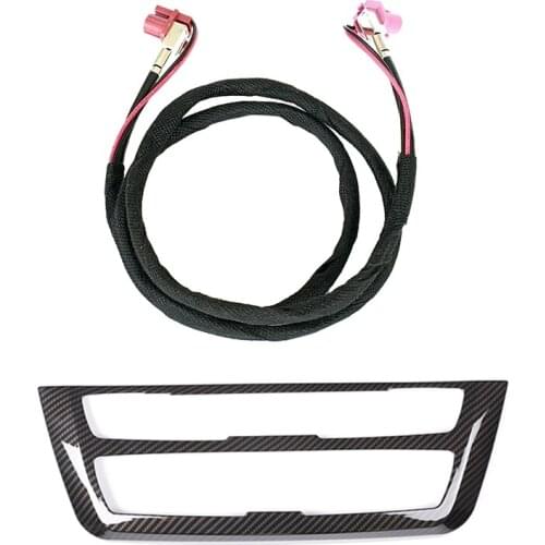2 Pcs Car Accessories: 1 Pcs Plastic Center Decoration Frame Trim & 1 Pcs 61129261850 CID Video Cable LVDS Line
