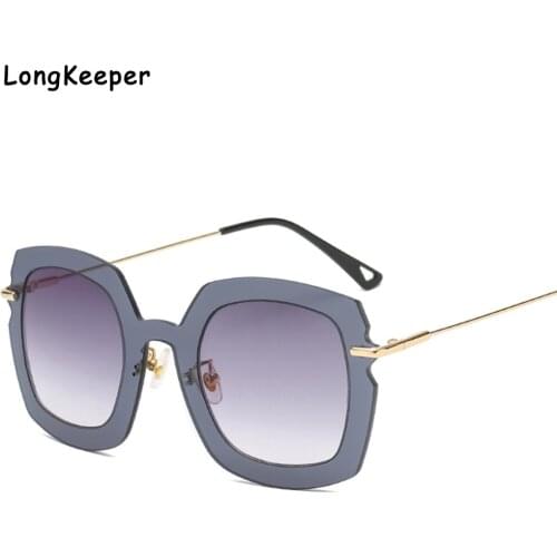 2021 Women Fashion Photography Catwalk Large Square Frame Glasses Lady Oversize Summer Shield Sunglasses Female UV400