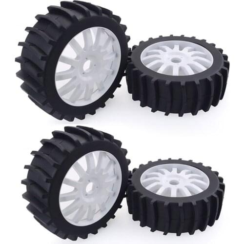 4Pcs 1/8 Scale RC Off Road Buggy Snow Sand Paddle Tires Tyre Wheel for HSP HPI Baja RC Car