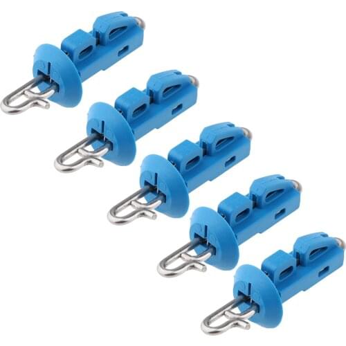 5pcs Splash Down Sea Fishing Bait Clip Locking Lock Blue