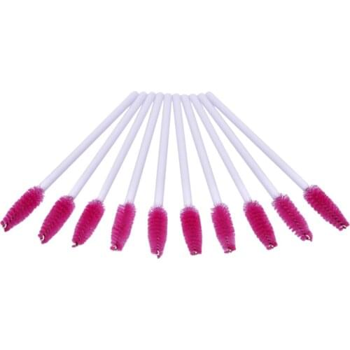 50pcs/lot Synthetic Fiber Disposable Eyelash Mascara Applicator Wand Brushes
