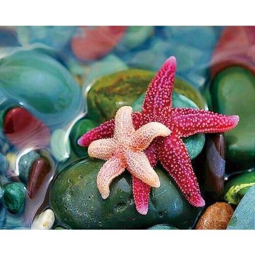 5D Diy Diamond Painting Cross Stitch Scenic Sea Stars Full Rhinestones Mosaic Kits Diamond Embroidery Needlework Home Decoration