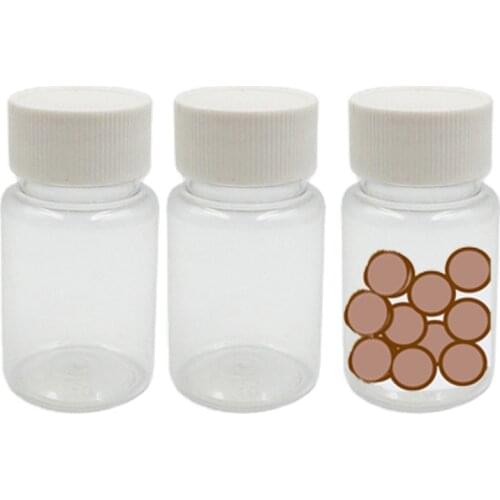 6pcs 60cc 60ml HDPE Medical Bottle Plastic Transparent Pill Bottle Capsules Bottle Sample test Capsule Container