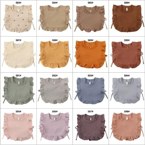 67JC Baby Feeding Drool Bib Infants Lace Saliva Towel Soft Cotton Burp Cloth for Newborn Toddler Shower Gifts