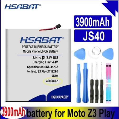 HSABAT JS40 3900mAh Battery for MOTOROLA Moto Z3 Play XT1929-1 XT1929-4 XT1929-5 XT1929-6 XT1929-8 Batteries