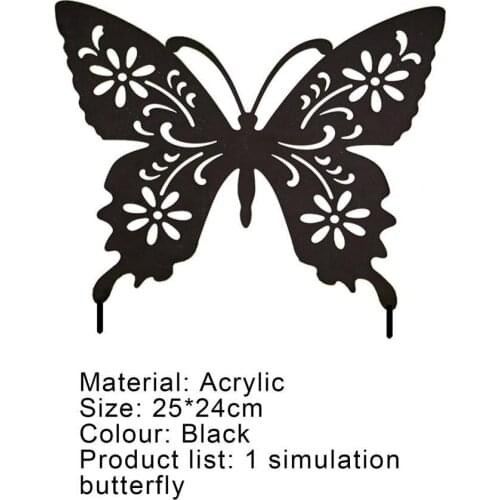 1Pcs Acrylic Butterfly Wall Decoration Hanging Sculpture Wall Artwork Garden Decoration Miniaturas Animal Outdoor Statues for Ya