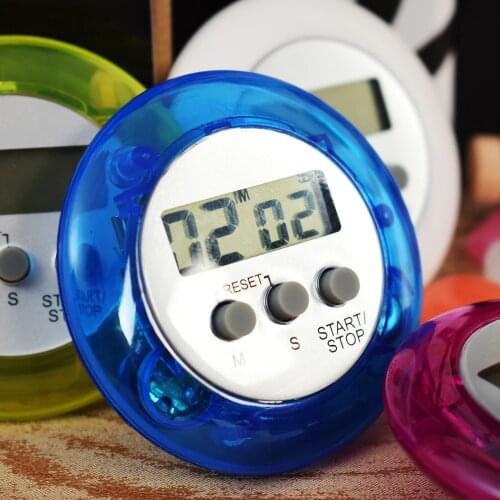 1PC Mini LCD Digital Timer Magnetic Racing Kitchen Countdown Alarm Clock Stop Watch Memory Function Round Timer Kitchen Tools