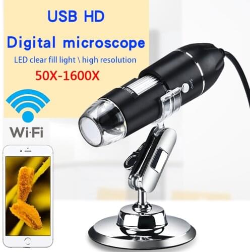 1600X USB Digital Microscope Camera Endoscope 8LED Magnifier with Metal Stand