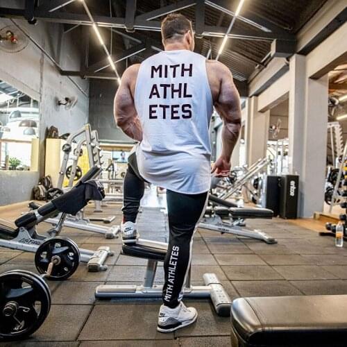 JANSANELIN Muscle Brothers Fitness Essential Vest Mens Running Casual Sportswear Sweat-Absorbent Sleeveless Short Sleeve