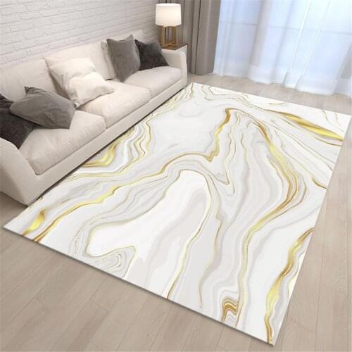 Nordic White Marble Carpet Liivng Room Hallway Carpet Anti-slip Floor Mat For Chair Area Rug Bedroom Bedside Mat Washable Soft