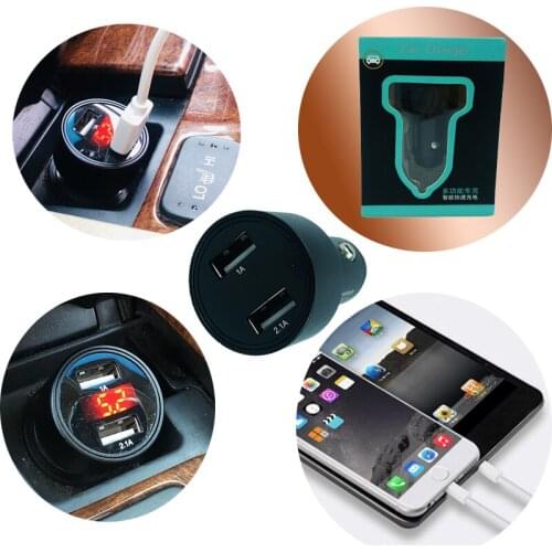 Mini Fast Charger Dual USB Car Phone Charger 5V 3.1A With LED For Volvo S40 S60 S70 S80 S90 V40 V50 V60 V90 XC60 XC70 XC90