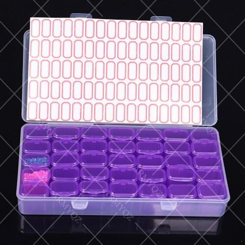 35 Grids Diamond Painting Storage Tools Kits Plastic Box 5D DIY Diamond Painting Case Embroidery Accessories Tools