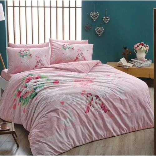 TAC TEXTILE DOUBLE SIZE DUVET COVER SET %100 COTTON HOME DECORATION BEDROOM TEXTILE TULIN SERIES