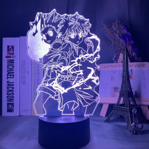 7 Color Desk Lamp 3D Night Light Japanese Anime Figure LED Touch Sensor for Kids Room Bedside Decoration Children Xmas Gifts