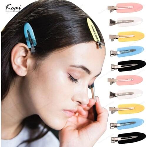 Wholesale No Bend Seamless Hair Clips Side Bangs Fix Fringe Barrette Makeup Washing Face Accessories Women Girls Styling Hairpin