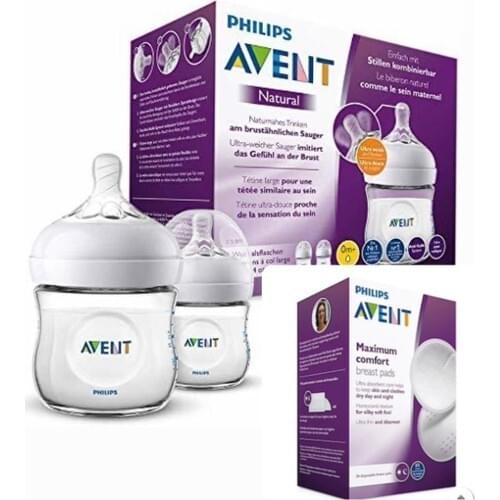 Philips Avent Natural Pp Baby Bottle 125 ml 2'li + 24'lü Chest Pad