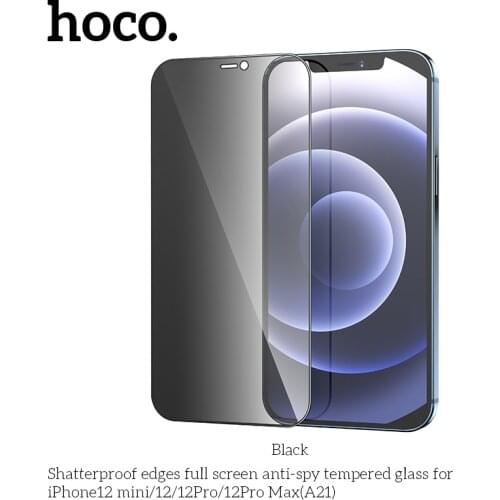 A21 Shatterproof Edges Full Screen Anti-spy Tempered Glass For iPhone12/12 Pro Max Protector Privacy Protection