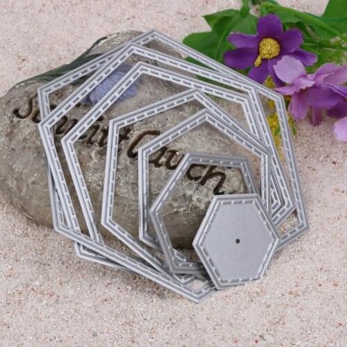 Hexagon spiral Die Cuts Metal Cutting Dies In Scrapbooking Embossing Individual Hobby DIY Cutting Dies Tool dropshipping