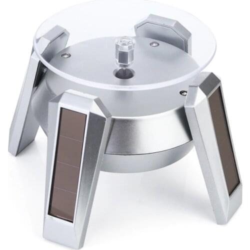 Solar toy Solar Phones Show Light Gold Jewelry Rotating Tray Mobile Phone Bracket Furnishings Plastic Science Fun Toys Gift