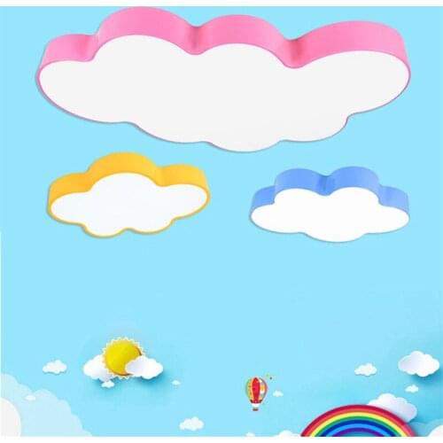 Modern Colorful Cloud Led Ceiling Light for Kindergarten Kids Room Foyer Bedroom Iron Acrylic Illuminare Lighting Fixture 1741