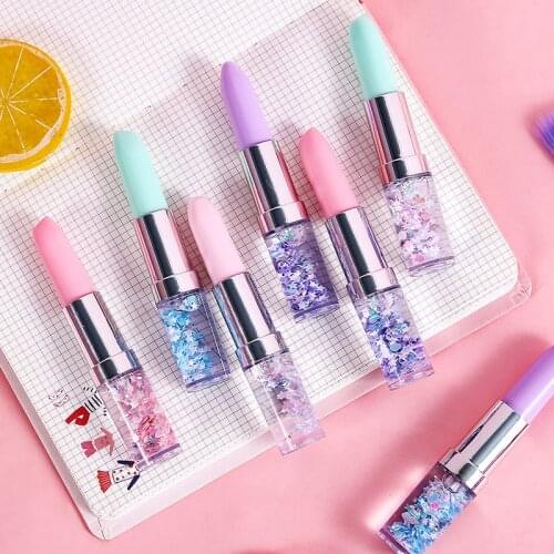 Fashion Lipstick Gel Pen Sandpaper Signature Pen Crystal Broken Diamond Pen Student School Gift Pen