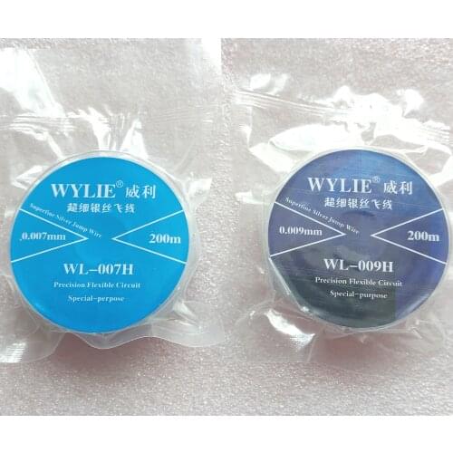 10PCS 0.007mm 0.009mm Superfine Silver Jump Wire Ultra-fine Fly Line 200M Precision Flexible Circuit Dedicated Phone Repair