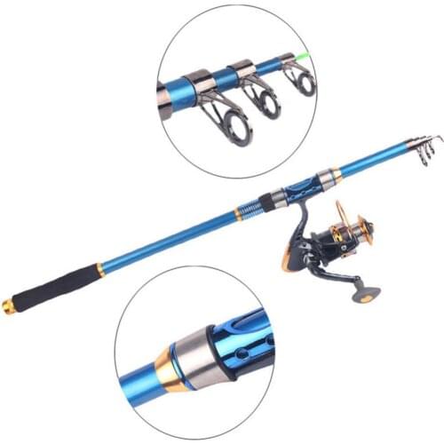 50%HOT 2.1m Telescopic Portable Carbon Fiber Durable Outdoor Boat Sea Fishing Rod