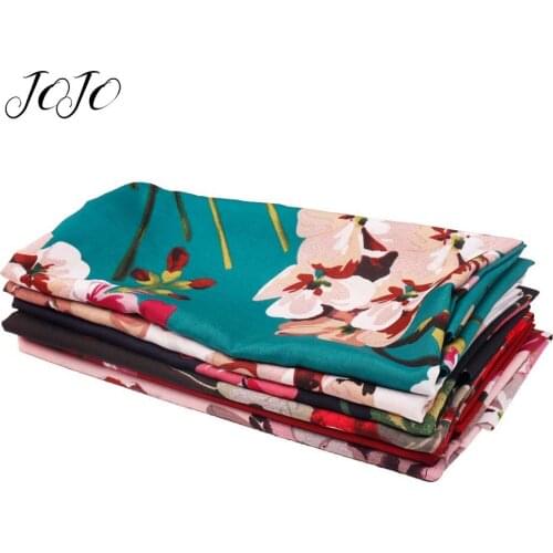JOJO BOWS 150*50cm Cloth Fabric Flower Printed Sheet For Clothing DIY Hair Accessory Home Textile Decor Handmade Clothes Crafts