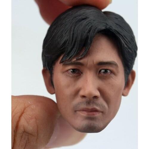 1/6 Scale Tony Leung Head Sculpt Infernal Affairs Chan Wing Yan Head Carving Fit for 12in Action Figure Phicen Tbleague Toy