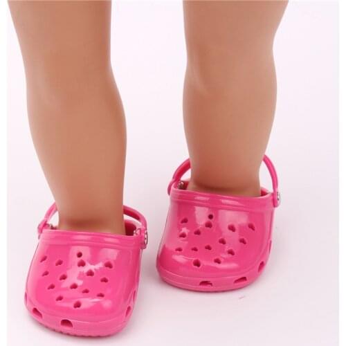 1 Pair 7cm Doll Cave Sandals Shoes Fits 18 inch American Doll 43cm Born Baby Doll Shoes