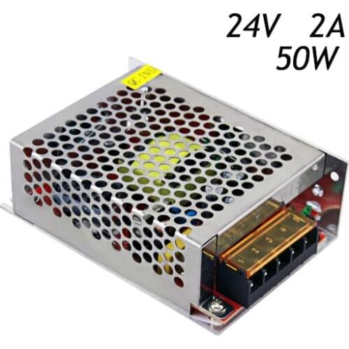10pcs/lot 24V 2A 50W Switching Power Supply Driver For Led Strip AC 110V 220V To DC Power Adapter