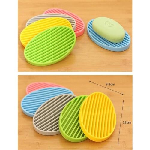 20pcs/lot Silicone Soap Dishes for Bathroom Drainable Soap Tray Dish Pad for Shower Bar Holder Saver for kitchen