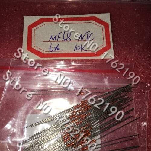 50PCS/LOT thermistor MF58 NTC glass sealed by 5% and 10k B value: 3950