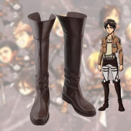 Costumebuy Anime Attack On Titan Rivaille Ackerman Levi Eren Cosplay Shoes Costume Props Boots Halloween Carnival Custom Made