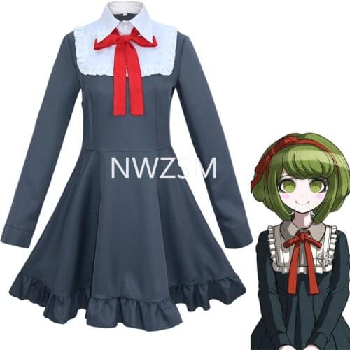 Anime Danganronpa : Ultra Monaca Towa Cosplay Costume School Uniform Girl Dress Halloween Skirt Custom