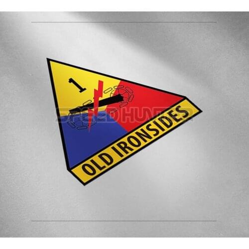 Reflective United States Army 1st Armored Division Old Ironsides Stickers Military Car Decal Motorcyle for Biker Truck SUV