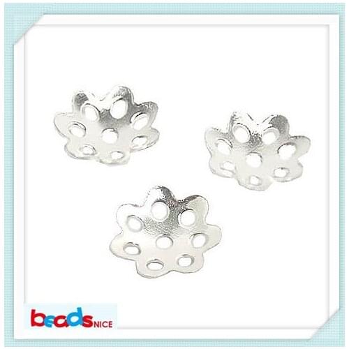 Beadsnice flower shape 925 silver bead caps for diy jewelry wholesale ID25719