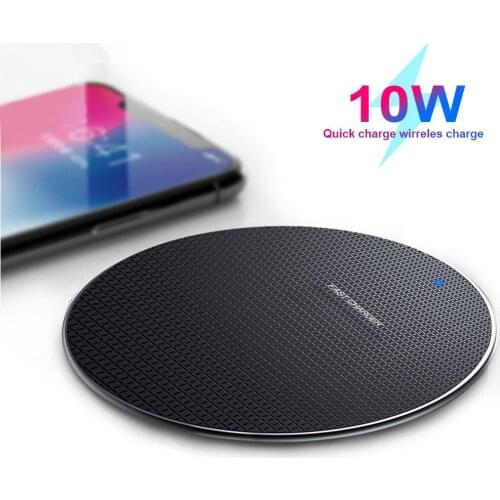 10W Qi Wireless Charger For iPhne 12 11 Pro Xs Max X Xr 8 Quick Wireless Charging Pad For Samsng S20 Xiaom