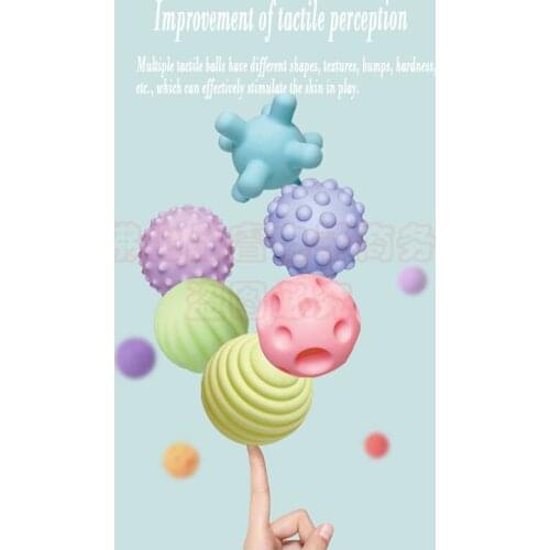 Baby Toy Ball Set Develop Babys Tactile Senses Toy Touch Hand Ball Toys Baby Training Ball Massage Soft Ball for Kids
